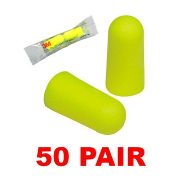 3M E-A-Rsoft Yellow Neon Ear Plugs - 33dB Noise Reduction, Disposable Foam (Pack Size Varies)